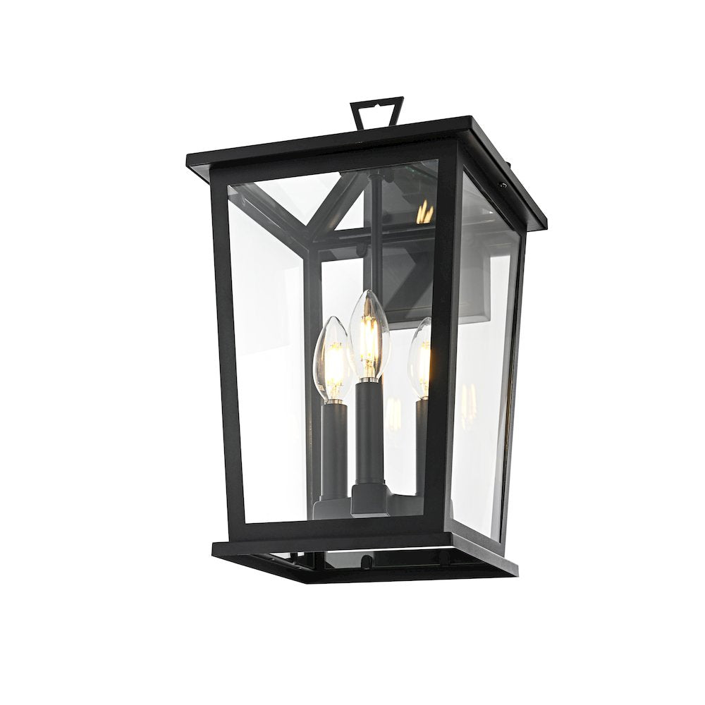 Cayman 7 inch Outdoor Pendant in Black