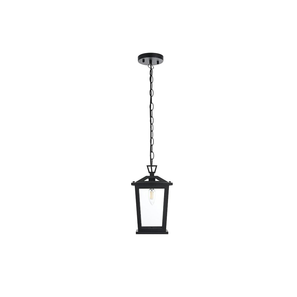 Berks 7 inch Outdoor Pendant in Black