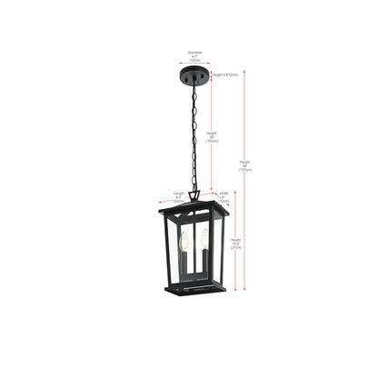 Berks 7 inch Outdoor Pendant in Black