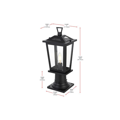 Berks 7 inch Outdoor Pendant in Black