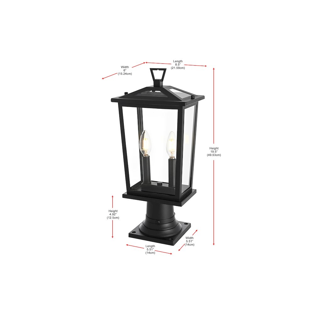 Berks 7 inch Outdoor Pendant in Black