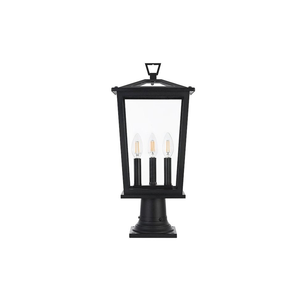 Berks 7 inch Outdoor Pendant in Black