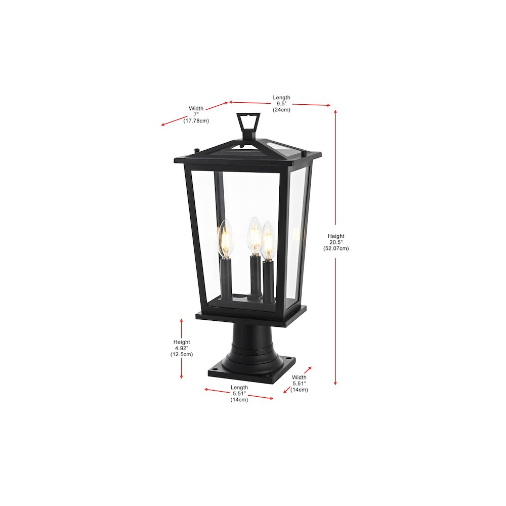 Berks 7 inch Outdoor Pendant in Black