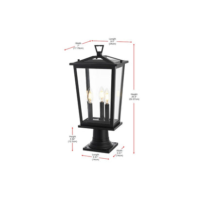 Berks 7 inch Outdoor Pendant in Black