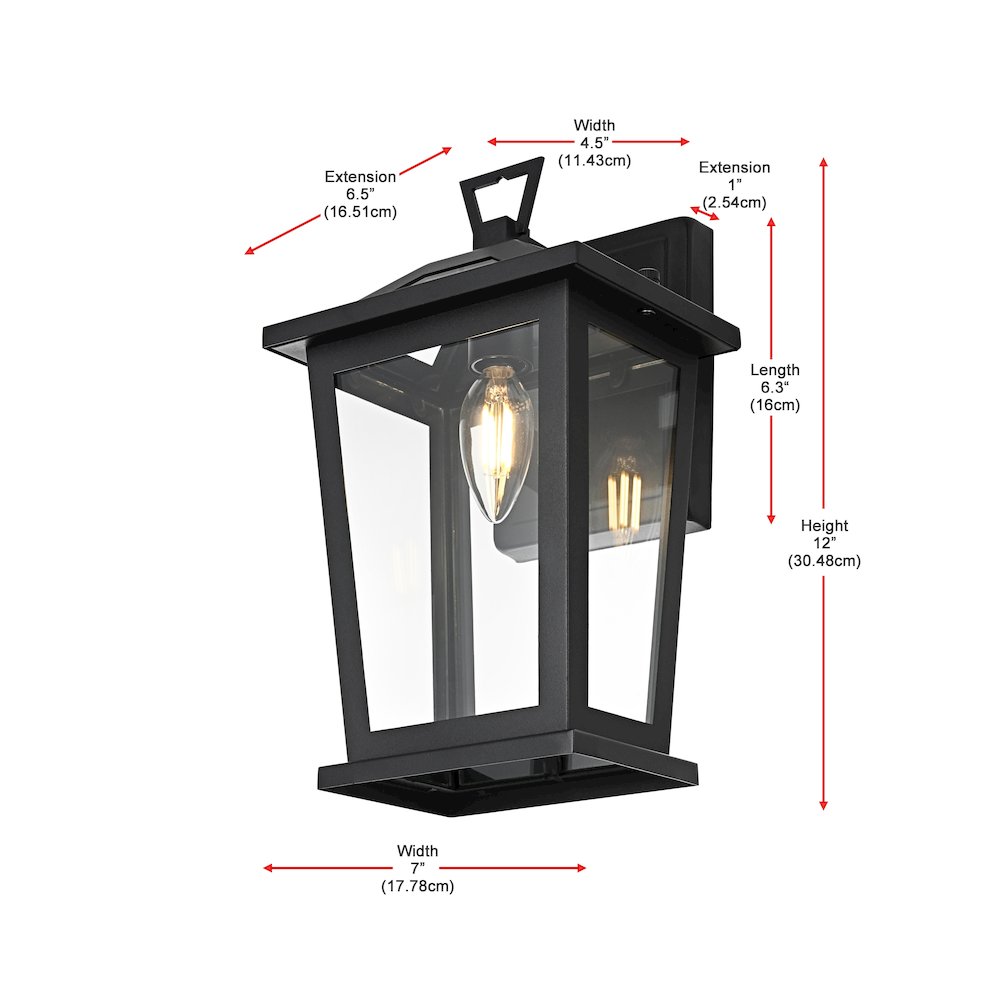 Berks 7 inch Outdoor Pendant in Black