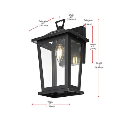 Berks 7 inch Outdoor Pendant in Black