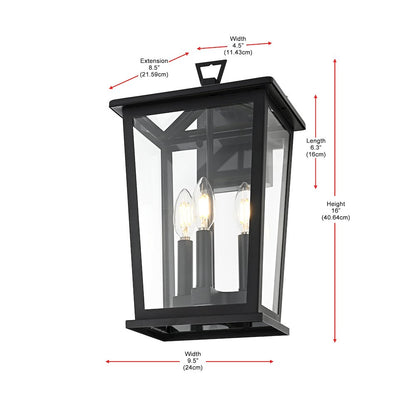 Berks 7 inch Outdoor Pendant in Black