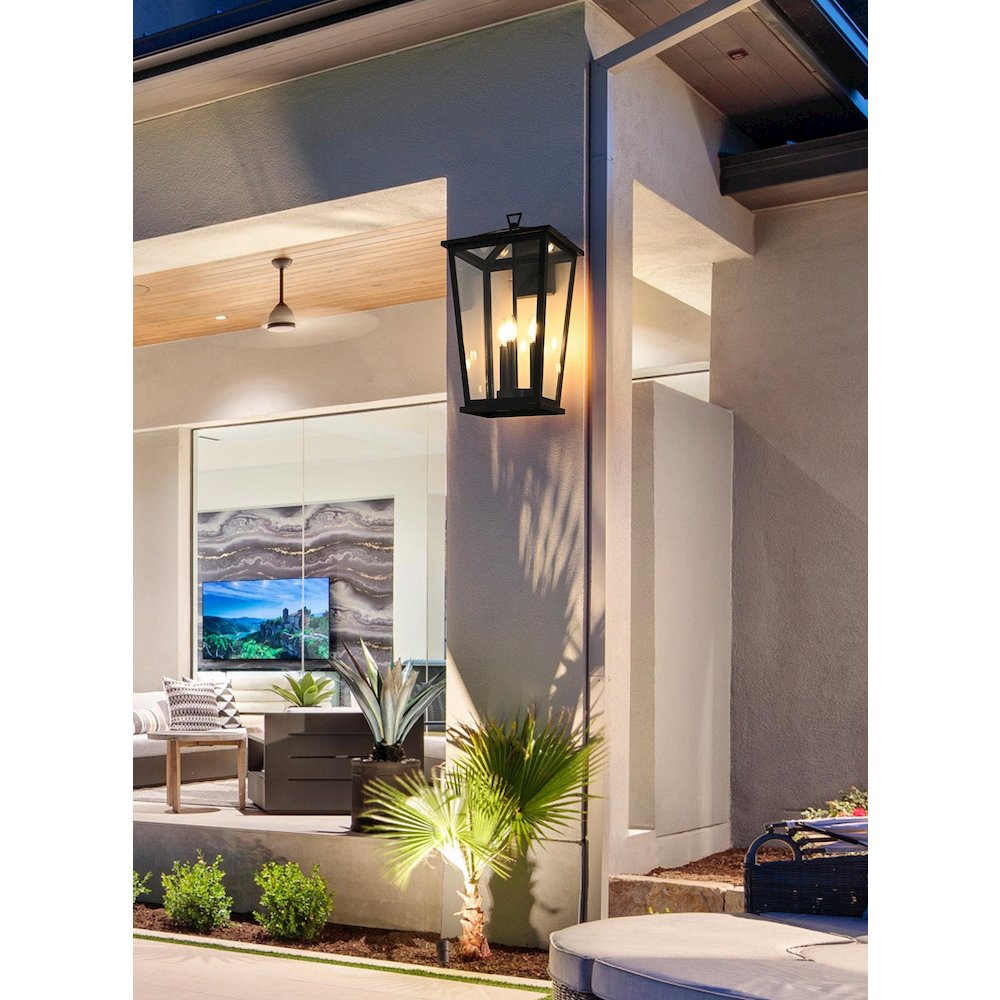 Berks 12.5 Inch Outdoor Wall Sconce In Black