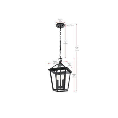Frankford 7 inch Outdoor Pendant in Black