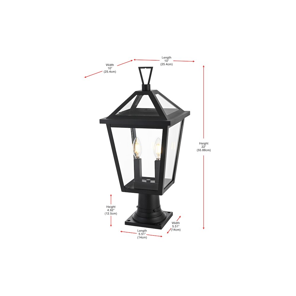 Frankford 7 inch Outdoor Pendant in Black