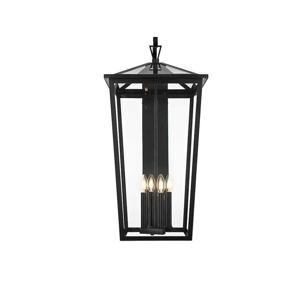 Frankford 16 Inch Outdoor Wall Sconce In Black