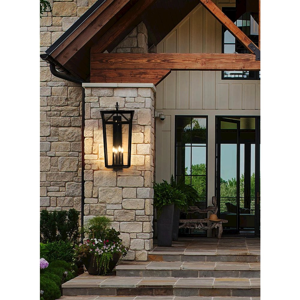 Frankford 16 Inch Outdoor Wall Sconce In Black