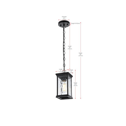 Mascher 7 inch Outdoor Pendant in Black