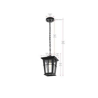 Bodine 7 inch Outdoor Pendant in Black