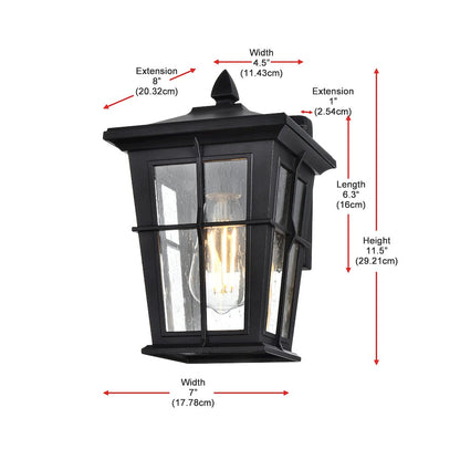 Bodine 7 inch Outdoor Pendant in Black