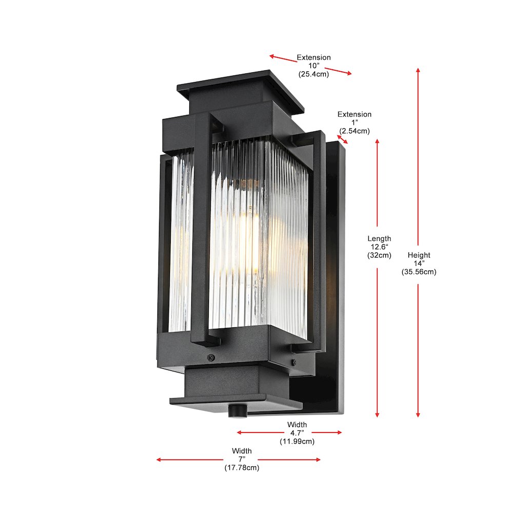 Harlan 7 inch Outdoor Pendant in Black