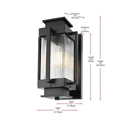 Harlan 7 inch Outdoor Pendant in Black