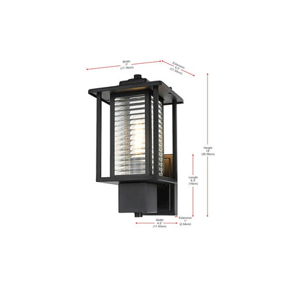 Bouvier 7 inch Outdoor Pendant in Black