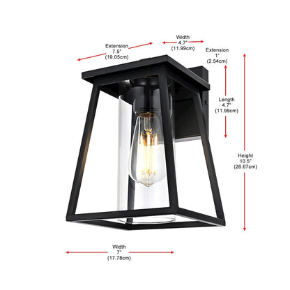 Lambert 7 inch Outdoor Pendant in Black