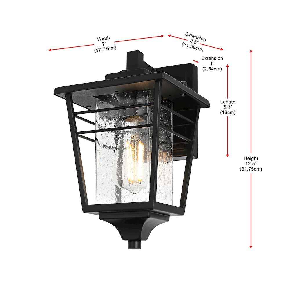 Croskey 7 inch Outdoor Pendant in Black