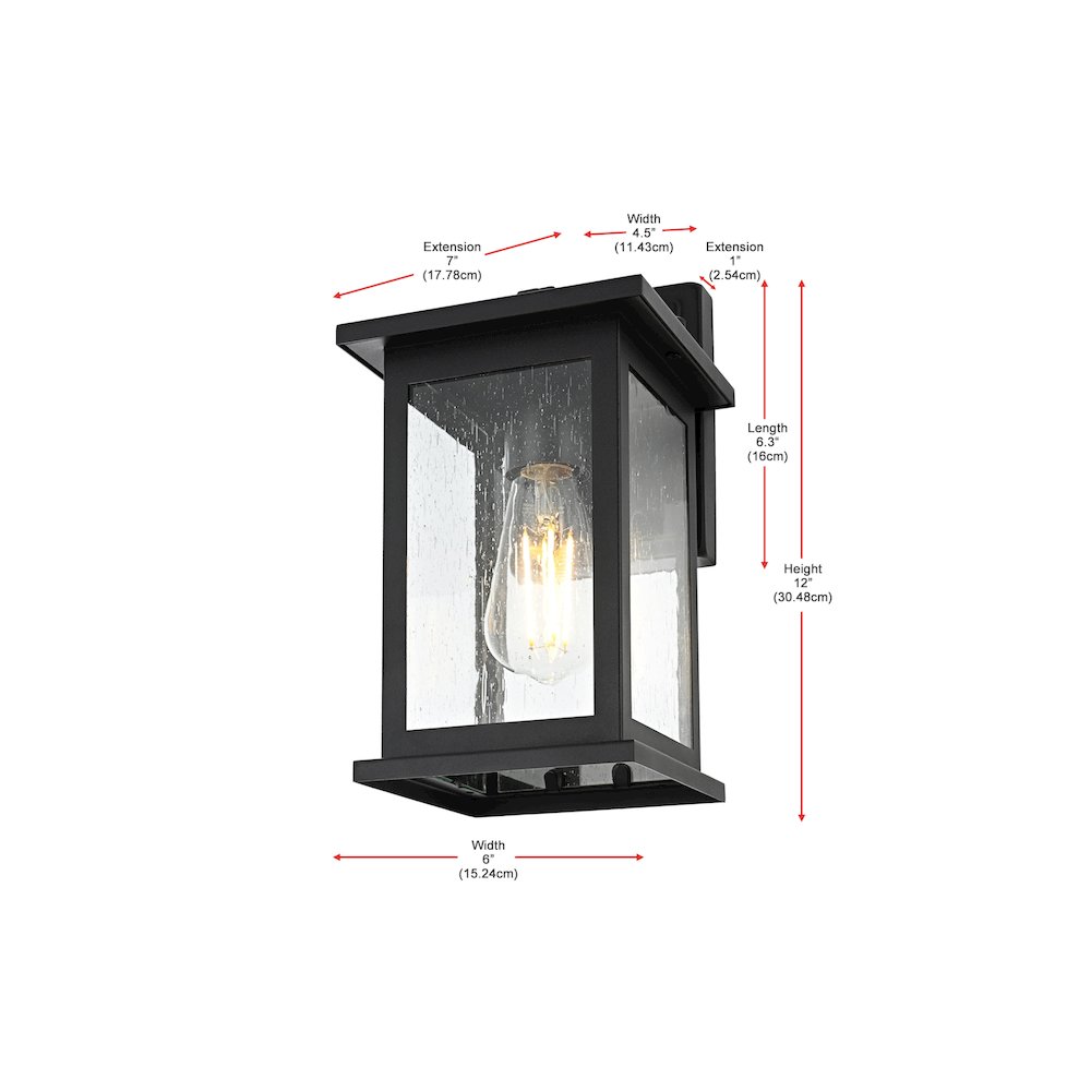 Ringgold 7 inch Outdoor Pendant in Black