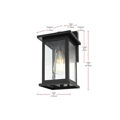 Ringgold 7 inch Outdoor Pendant in Black