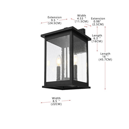 Ringgold 8.5 Inch Outdoor Wall Sconce In Black