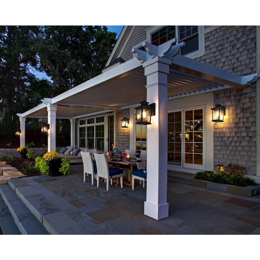 Redner 7 inch Outdoor Pendant in Black