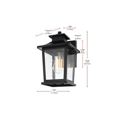 Redner 7 inch Outdoor Pendant in Black