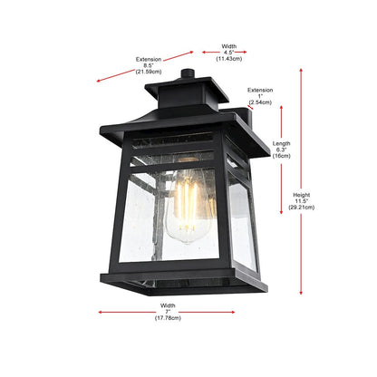 Bambrey 7 inch Outdoor Pendant in Black