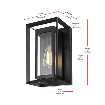 Etting 7 inch Outdoor Pendant in Black