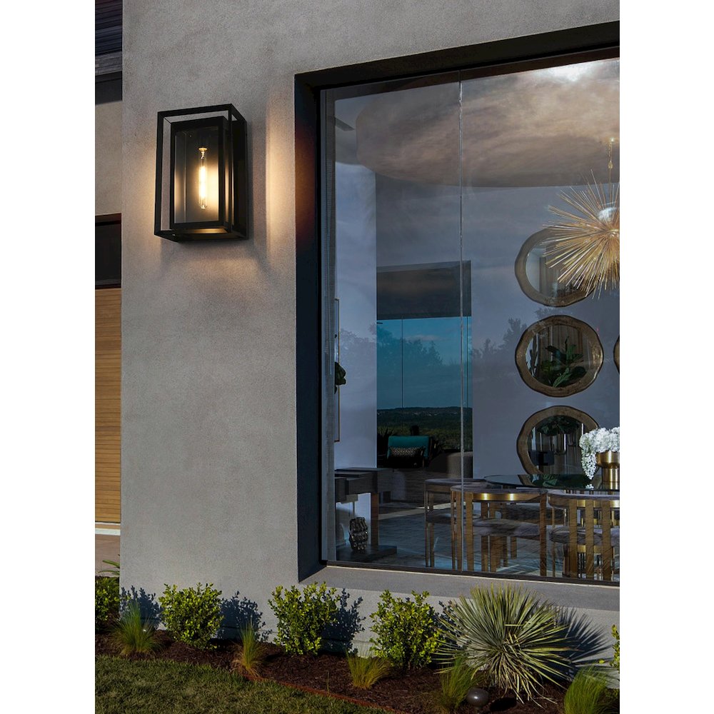 Etting 10 Inch Outdoor Wall Sconce In Black