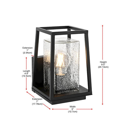 Lehigh 7 inch Outdoor Pendant in Black