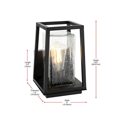 Lehigh 7 inch Outdoor Pendant in Black