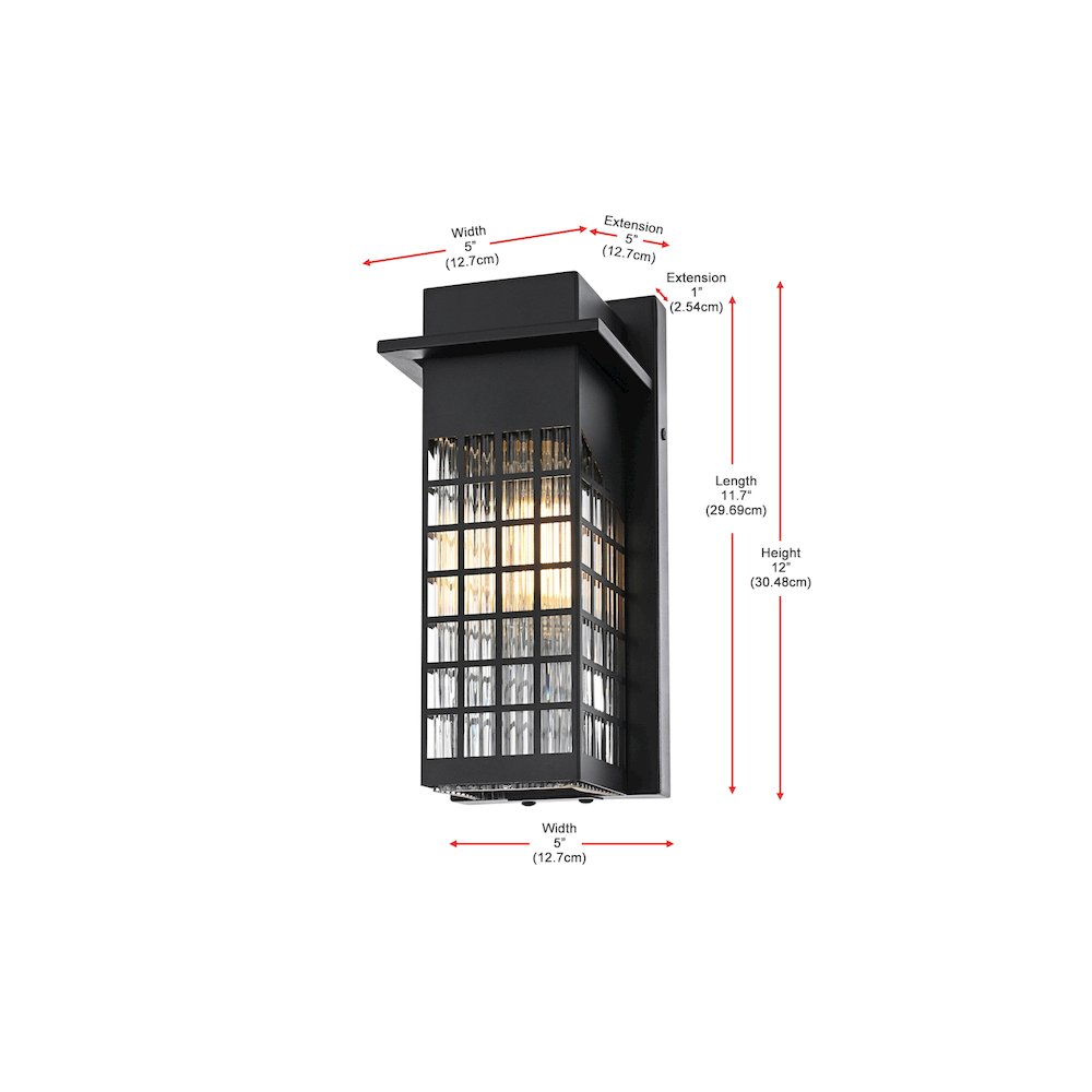 Palmer 7 inch Outdoor Pendant in Black