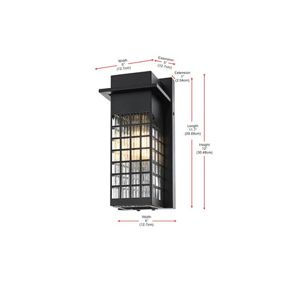 Palmer 7 inch Outdoor Pendant in Black