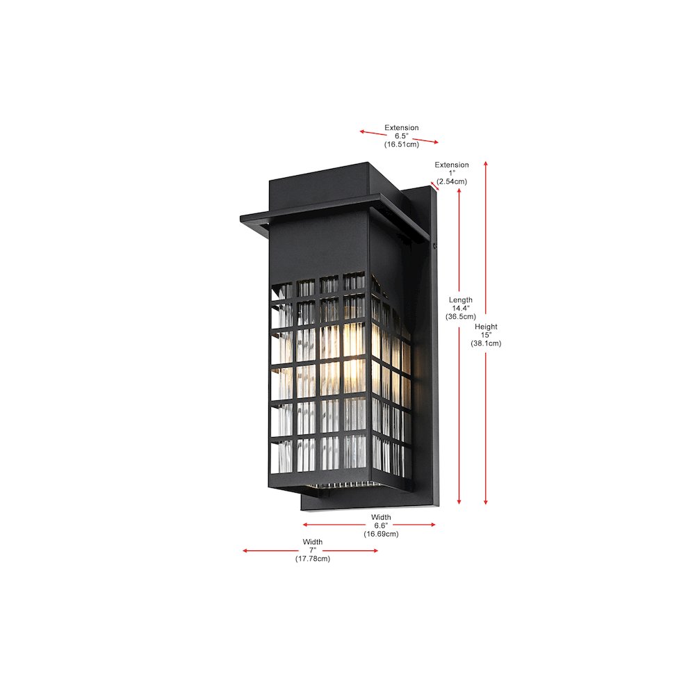 Palmer 7 inch Outdoor Pendant in Black