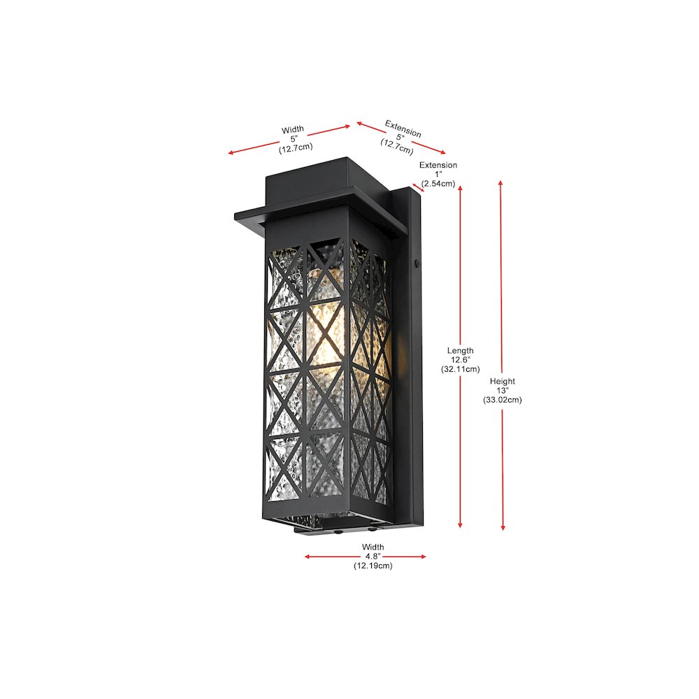 Wildey 7 inch Outdoor Pendant in Black