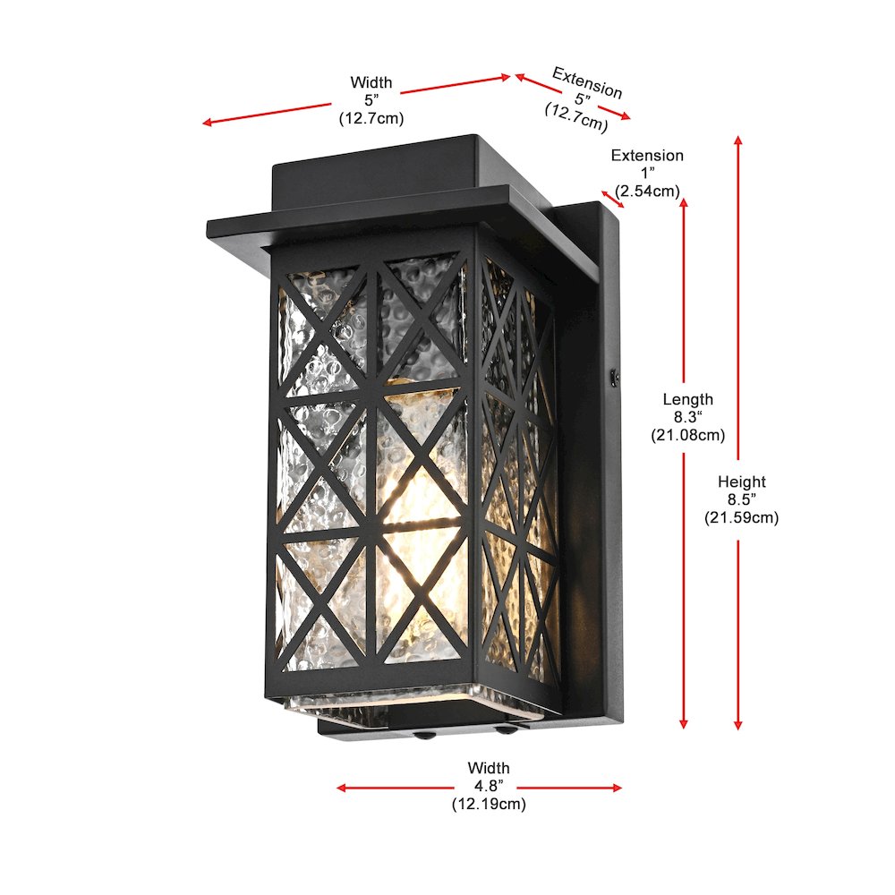 Wildey 7 inch Outdoor Pendant in Black