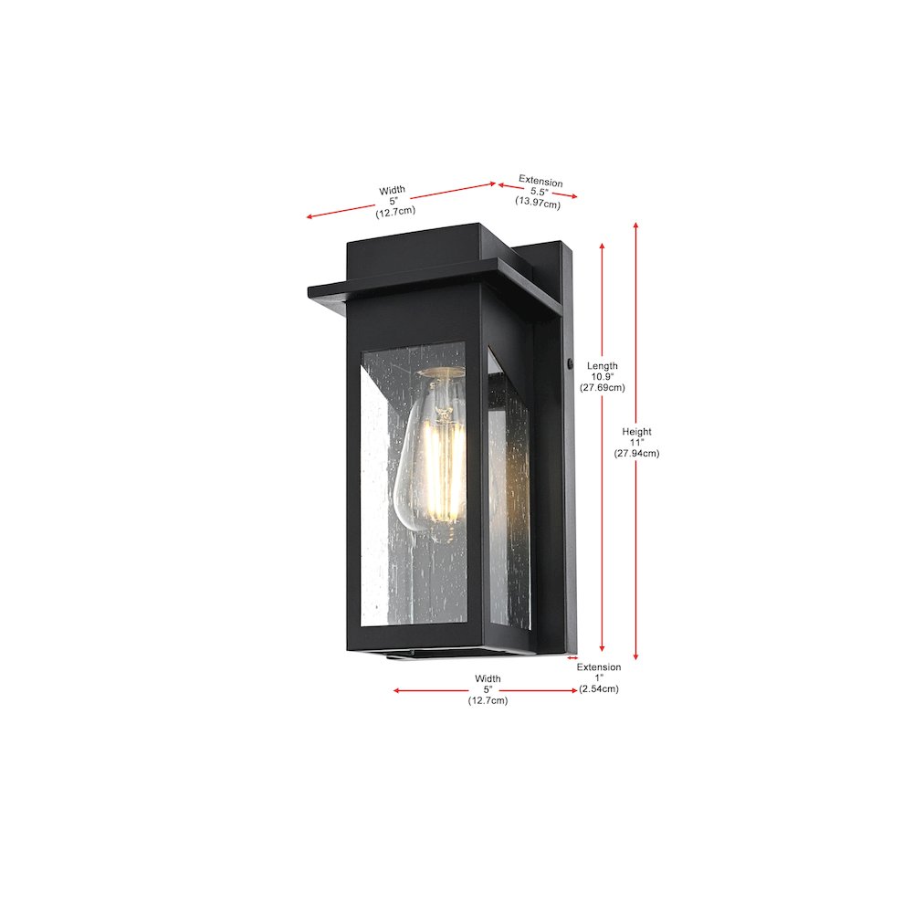 Dunton 7 inch Outdoor Pendant in Black