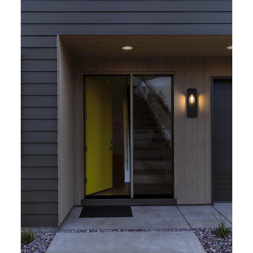 Dunton 7 inch Outdoor Pendant in Black