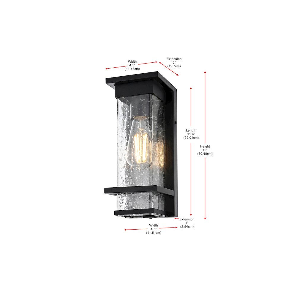 Harper 7 inch Outdoor Pendant in Black