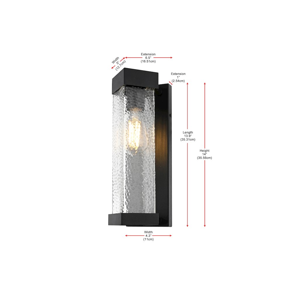 Swain 7 inch Outdoor Pendant in Black