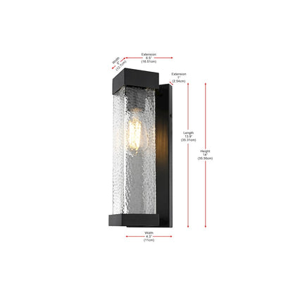 Swain 7 inch Outdoor Pendant in Black