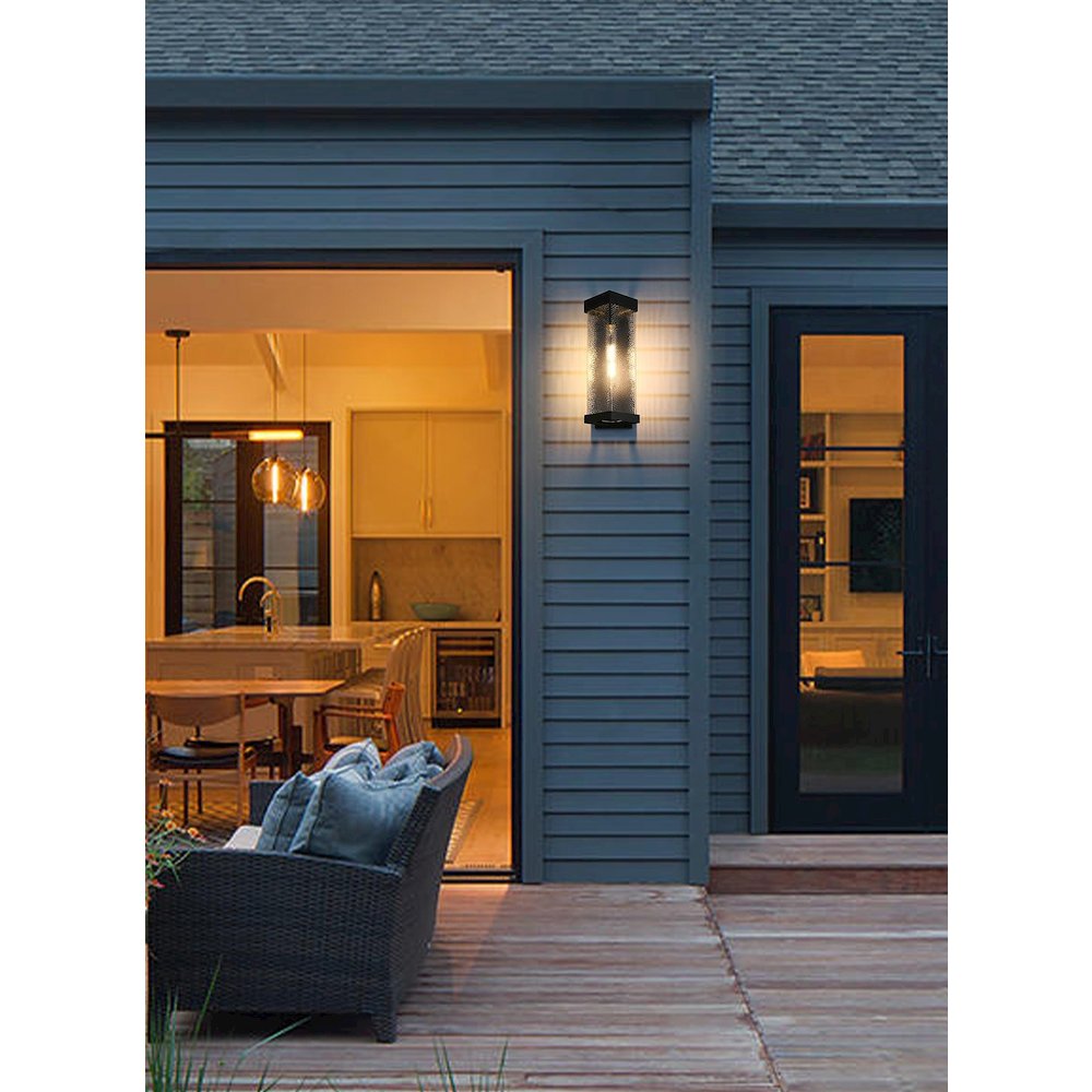 Swain 6.5 Inch Outdoor Wall Sconce In Black