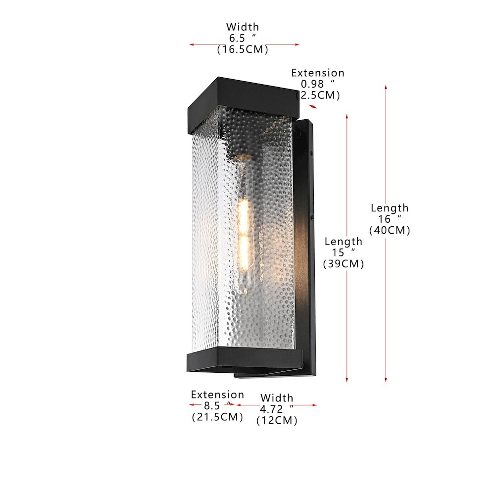 Swain 6.5 Inch Outdoor Wall Sconce In Black