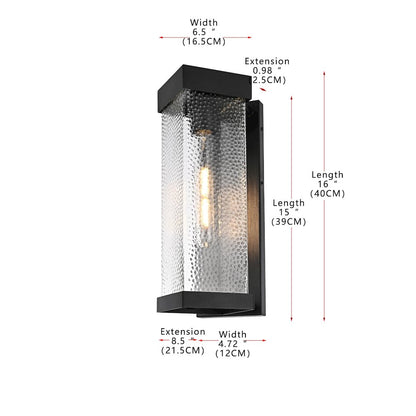 Swain 6.5 Inch Outdoor Wall Sconce In Black