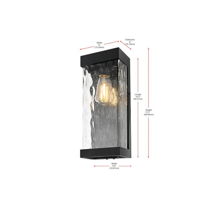 Thompson 7 inch Outdoor Pendant in Black