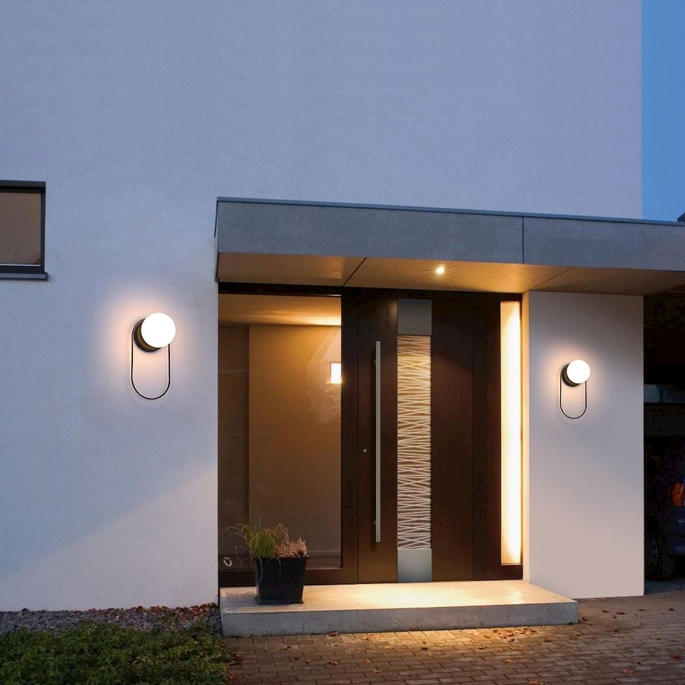 Silas 6 Inch Outdoor Wall Sconce In Black