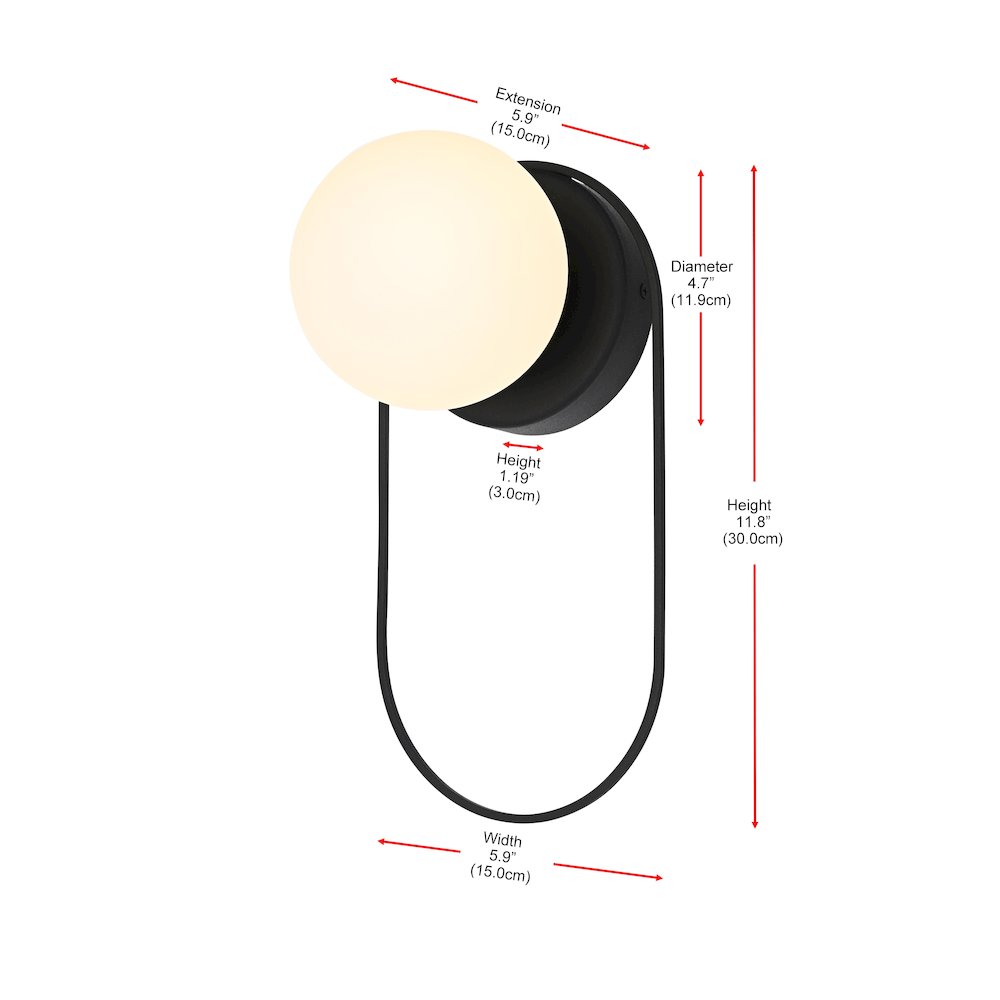 Silas 6 Inch Outdoor Wall Sconce In Black